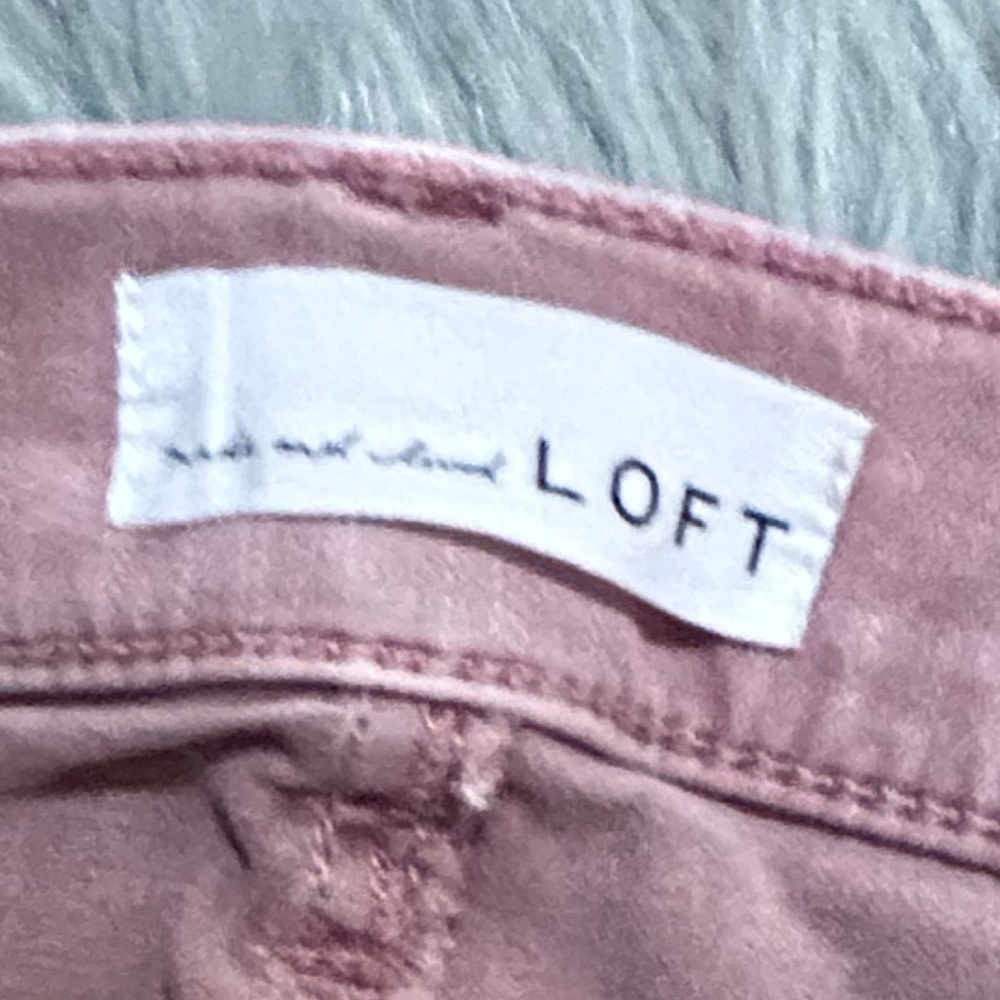 LOFT Mauve Modern Skinny Raw Hem Jeans Size 31/12 - Picture 4 of 5